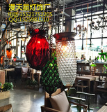 漫咖啡灯具铜灯卡座树挂组合小吊灯酒吧西餐厅吊灯彩色咖啡厅灯饰