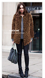 2015秋冬新款女装韩国代购毛毛线织圈圈羊羔毛外套仿皮草中长大衣