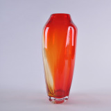 时尚半红半茶色欧式现代田园玻璃花瓶家居装饰品花器客厅茶几摆件