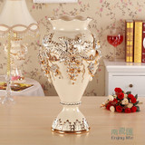 奢华欧式陶瓷大花瓶落地客厅高档客厅桌面装饰花瓶摆件干花花瓶