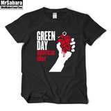 2016新款 朋克摇滚 Greenday 绿日 American Idiot 短袖 t恤 男