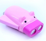 环保手压电筒/小猪手电筒/手压式自发电手电筒 照明电筒手动发电