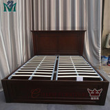 美式乡村 液压杆式双人床储物床 美式卧室家具实木床 北京定制