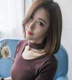 2016春夏韩版新款性感挂脖露锁骨显瘦套头针织短袖T恤上衣紧身女