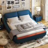 慕思床 SS-008 欧美式布艺床可拆洗酒店双人床1.8米简约现代婚床