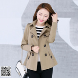2015秋冬季新款女装韩版时尚休闲修身显瘦短款风衣外套女大码长袖