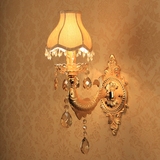 单头欧式水晶壁灯 过道走廊 楼梯壁灯 卧室床头壁灯 书房蜡烛壁灯