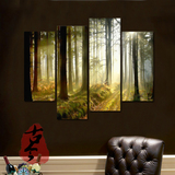 原始森林装饰画 客厅挂画书房壁画沙发背景墙画现代风景无框画