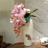 礼品净化空气和家仿真花蝴蝶兰套装假花陶瓷花瓶创意花艺装饰摆件