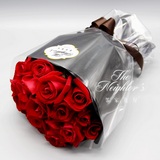 厦门鲜花店实体店同城速递订送花19朵红玫瑰香槟玫瑰花束岛内配送