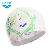 arena 进口硅胶涂层长发防水印花泳帽专业护耳男女通用 ARN-6411E