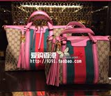 现货gucci 309621 手提斜背休闲帆布包女包   香港专卖正品代购