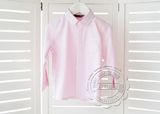 bc31 浅粉色 粉色混纺棉质 长袖男童衬衫 男宝宝衬衫 礼服衬衫