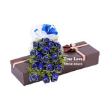 鲜花速递 11朵蓝色妖姬玫瑰花束表白生日礼盒 全国杭州上海配送花