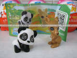 健达奇趣蛋里玩具新款国宝系列熊猫与袋鼠全套硬玩偶公仔摆件正品