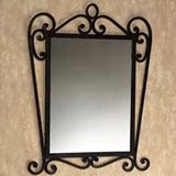 欧式 铁艺镜子 美容院化妆镜 镜子卫生间镜子椭圆形 浴室镜壁挂