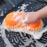 珊瑚绒洗车手套擦车海绵块多功能家车两用除尘毛巾清洁工具用品