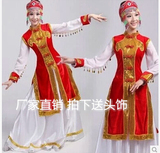 新款蒙古族舞蹈演出服装女春夏长裙少数民族舞蹈表演服蒙古舞蹈服