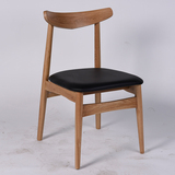南纳日式 全实木餐椅pu坐面餐椅白橡木椅子纯实木家具实木椅环保