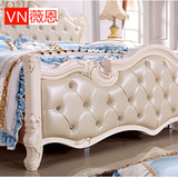 皮床法式床雕花婚床 田园白色公主床薇恩家具 欧式床1 8米双人床