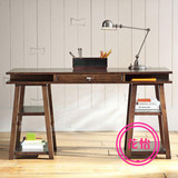 美式实木书桌超值卧室简约工作台电脑桌子组合写字台休闲桌办公桌