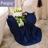 Palglg2016秋季新款女装韩版修身百搭高腰显瘦包臀鱼尾牛仔半身裙