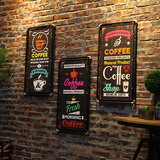 工业风铁艺木板画咖啡厅酒吧餐厅壁饰软装墙挂饰品挂件壁画挂画