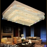 吸顶灯LED水晶灯客厅灯长方形 别墅酒店工程大吊灯 现代卧室灯具