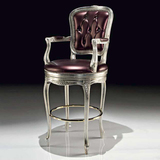 新古典餐椅定制欧式实木经会所典奢华家具法式金银箔雕刻洽谈椅子