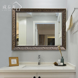 成泰龙 奢华浴室镜新古典美式欧式浴室柜镜子壁挂卫生间装饰镜095