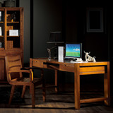 全实木纯原木简约现代中式书桌电脑桌家用台式写字台办公桌书台