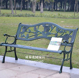 全铸铁玫瑰铁艺双人椅路椅广场椅园林花园庭院公园椅户外休闲长椅