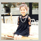 2015夏装新款韩国童装蕾丝女童连衣裙灰姑娘儿童公主裙女宝宝裙子