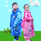迪士尼儿童雨衣米奇加厚卡通小学生男女充气帽檐雨衣带书包位雨披
