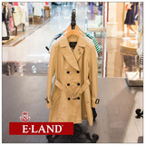 2016年秋装新款ELAND依恋专柜正品代购中长款风衣外套EEJT64951M