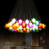 个性艺术创意彩色球玻璃球泡泡灯吊灯现代客厅卧室儿童房店面吊灯