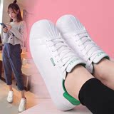 贝壳头女鞋板鞋韩版涂鸦小白鞋女运动鞋夏季透气休闲跑步鞋贝壳鞋