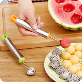 不锈钢西瓜挖球器 果球勺 冰淇淋挖球勺 多功能水果挖勺 拼盘工具