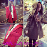 2016春秋韩版新款时尚斗篷中长款毛呢外套气质潮流妮子大衣学生女