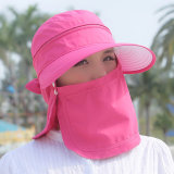 新款韩版遮阳帽女士户外太阳帽夏季运动帽防晒遮脸帽子大沿沙滩帽