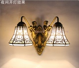 LED蒂凡尼壁灯创意复古情迷巴洛克镜前灯床头壁灯客厅走廊过道灯