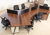办公家具办公桌简约现代职员桌3人6人组合简易员工位钢木结构