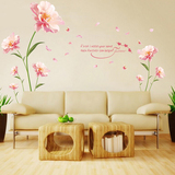 卧室墙贴温馨浪漫花卉客厅沙发电视背景墙壁贴纸床头植物贴画自粘