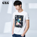 GXG男装 2016夏季新品 时尚都市男士圆领短袖T恤#62844006