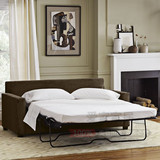 简约现代单人床北欧宜家双人床多功能卧室书房可折叠布艺沙发床