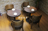 甜品店桌椅 西餐厅实木餐桌椅组合 咖啡厅 奶茶店港式茶餐厅桌椅