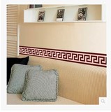 中国风复古格调腰线脚线装饰 卧室客厅餐厅浴室中式花纹墙贴纸