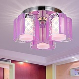 现代LED吸顶灯爱心形花瓣形简约卧室房间灯温馨浪漫时尚粉色紫色