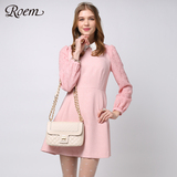 商场同款ROEM罗燕16年春季淑女蕾丝甜美连衣裙RCOW61203M专柜正品