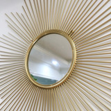 欧式浴室镜美式客厅沙发背景墙面装饰镜子铁艺壁挂镜玄关镜圆挂镜